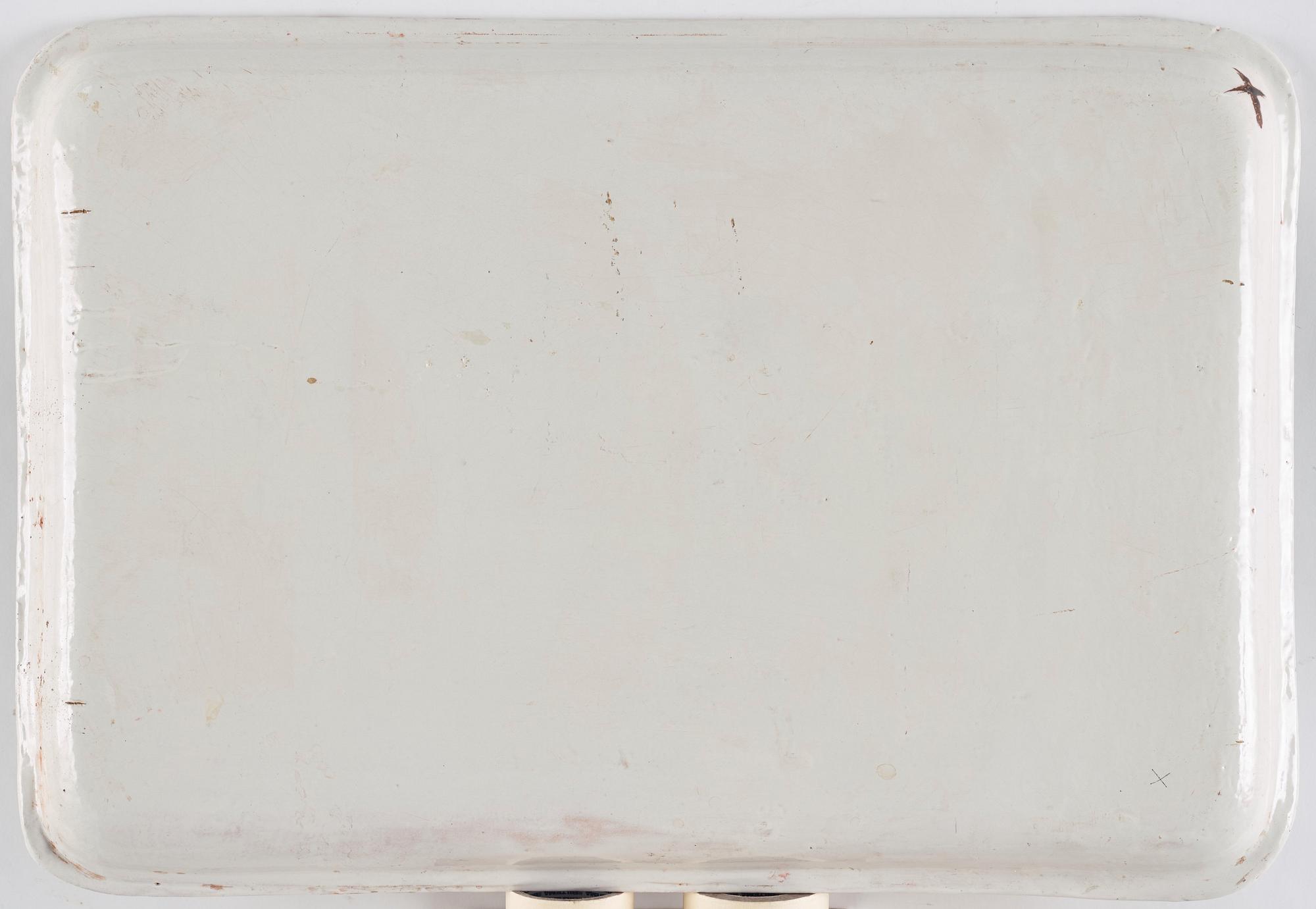 A Gustavian 18th century faience tea table.