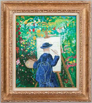 155. Lennart Jirlow, The artist in the garden.