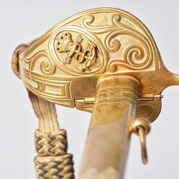 Sabel svensk, m/1915 för sjöofficer, med balja.