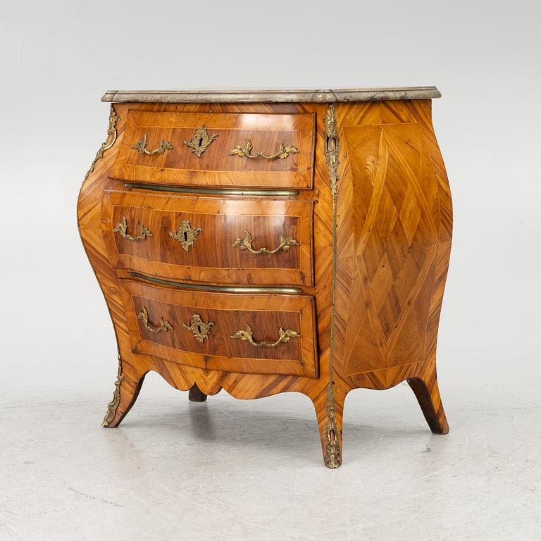 A Rococo chest of drawers, second half of the 18th Century,.