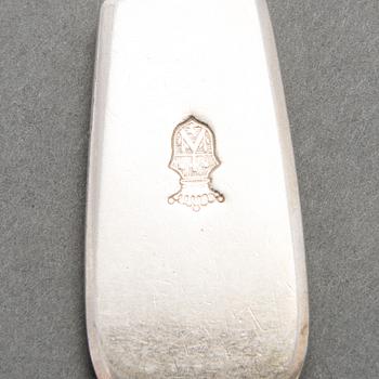 A set of six silver dinner forks, Saint Petersburg 1859-1860, C.J. Tegelsten's widow.