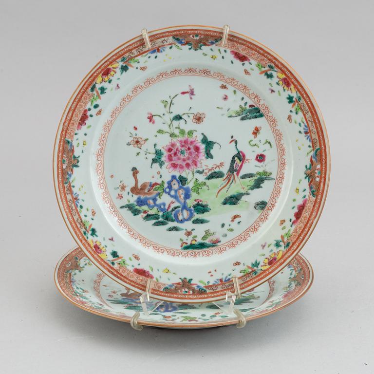 A set of five odd famille rose dishes, Qing dynasty, Qianlong (1736-95).