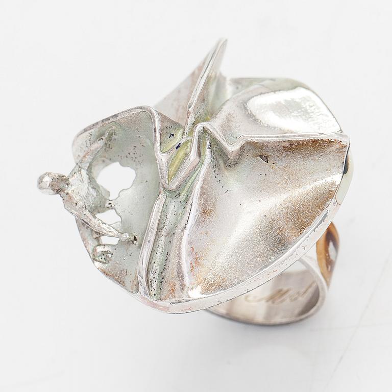 Björn Weckström, ring "Jaaras dröm", sterlingsilver. Lapponia 1969.