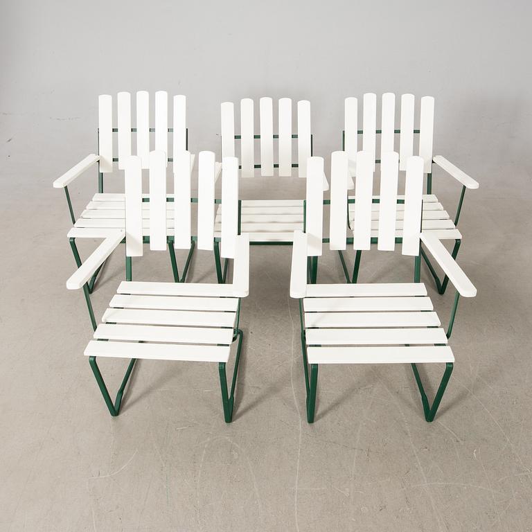 Arthur Lindqvist, garden group 6 parts, model 9A and model 2A, Grythyttan 20th century.