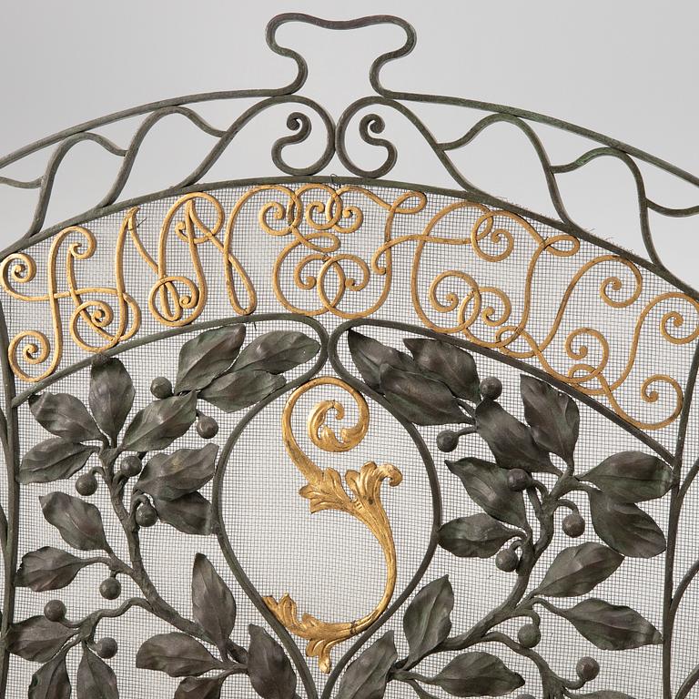A fire screen, , 20th century,.