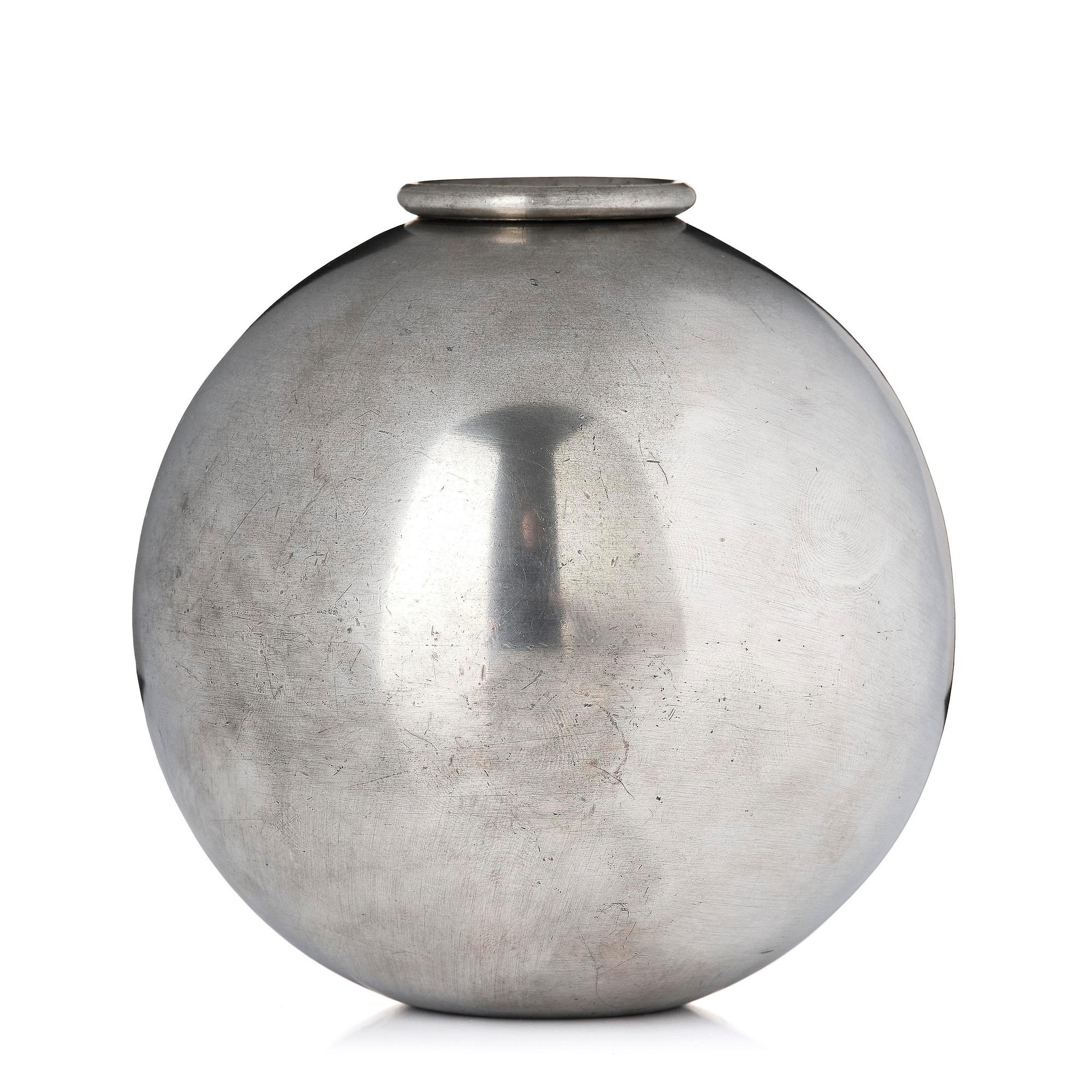 Nils Fougstedt, a pewter vase model A 1477, Firma Svenskt Tenn, Stockholm, 1932.