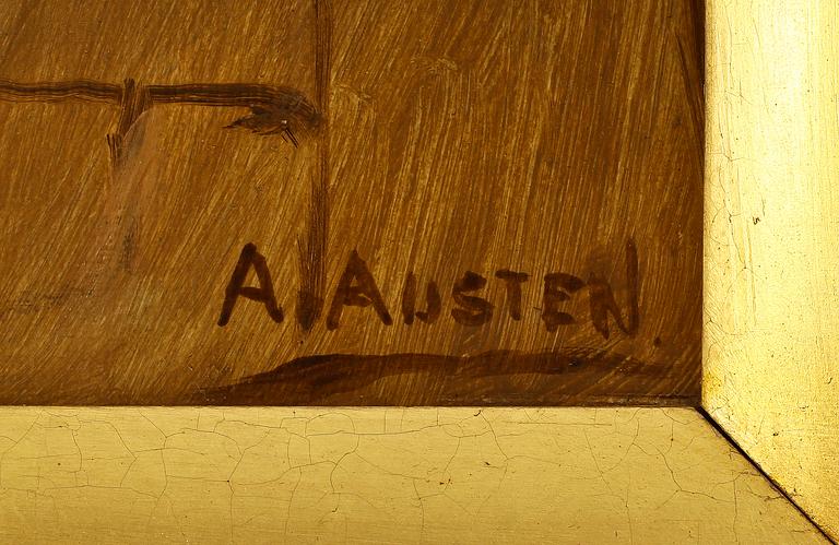 ALEXANDER AUSTEN, olja på duk, sign. Omkring sekelskiftet 1800/1900.