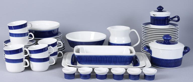MATSERVISDELAR, 44 st, porslin,  "Koka" formgiven av Hertha Bengtsson för Rörstrand.