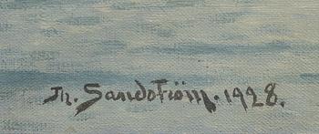 JOHAN OSSIAN-ANDERSSON, oljemålning, signerad Th. Sandström.