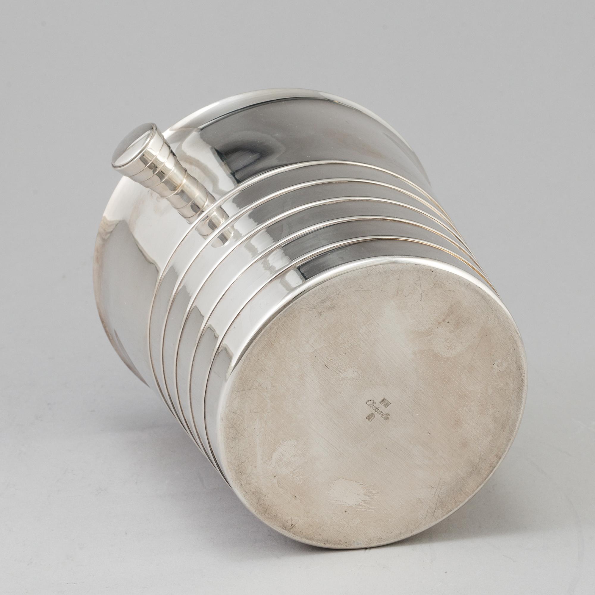 A silver plate wine cooler from Christofle.