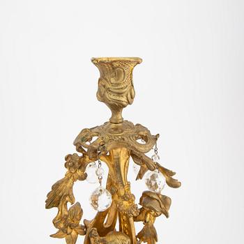 A pair of late 19th century Neo Rococo candelsticks.