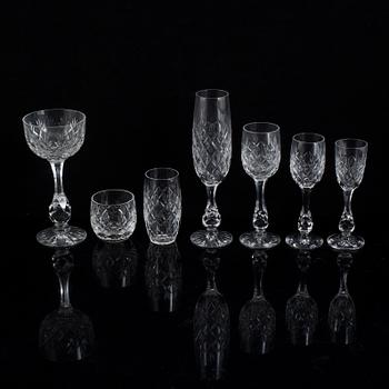 GLASSERVIS, "Pompadour", Fritz Kallenberg, Kosta Boda, 1900-talets andra hälft.