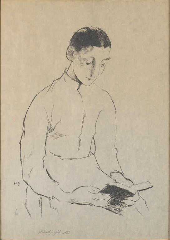 HELENE SCHJERFBECK, litograph, signed with pen, numbered 3/70.