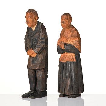 Axel Petersson Döderhultarn, Man and woman.