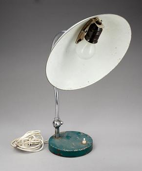 BORDSLAMPA, metall, 1940-tal.