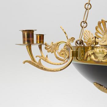 An Empire style ceiling lamp, early 20th century.