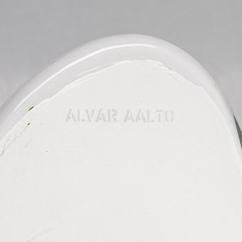 Alvar Aalto, A signed white mould blown glass vase, Iittala, Finland, model 3031.