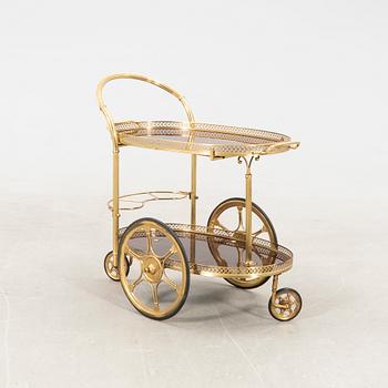 Serving trolley/bar cart, late 20th century.