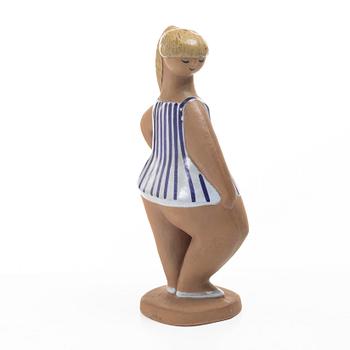 Lisa Larson, figurin, stengods, "Dora", ur serien "ABC-flickor", Gustavsberg.