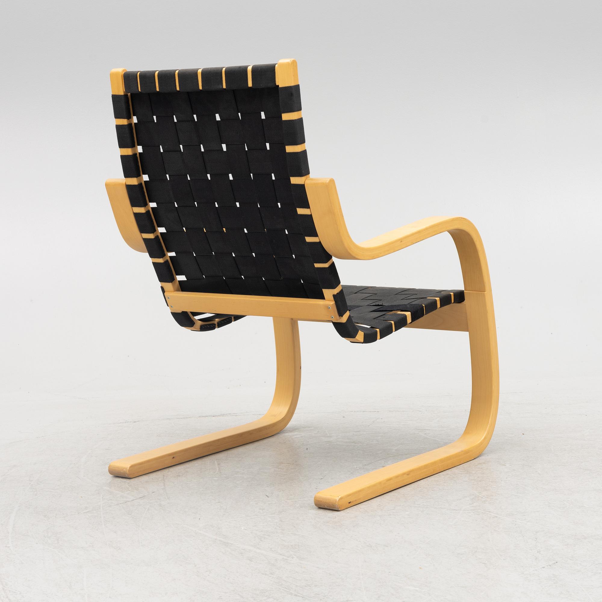 Alvar Aalto, a model "406" armchairs, Artek, Finland, end of the 20th century.