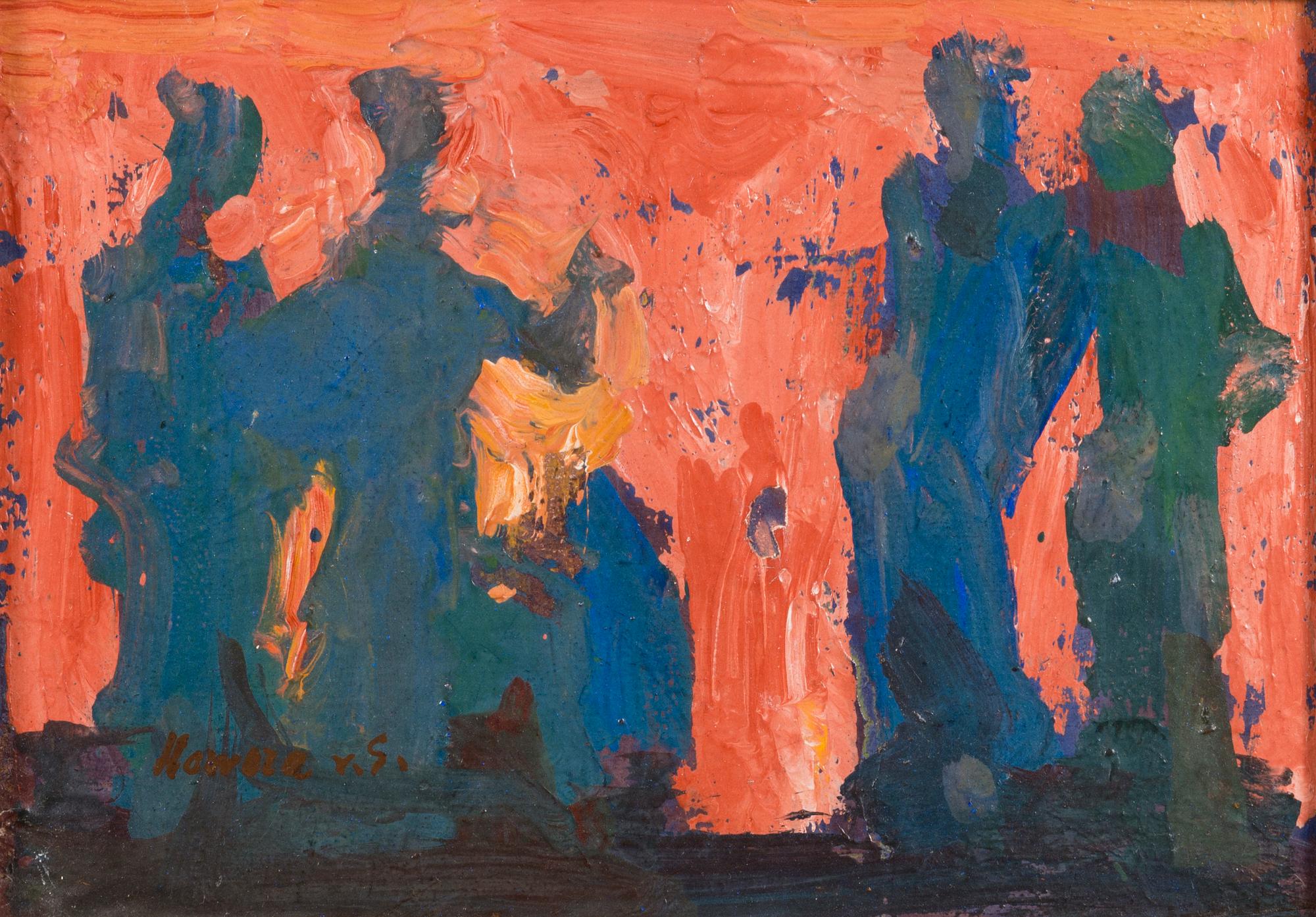 GEORGES VON SWETLIK, munaöljytempera levylle, signeerattu.