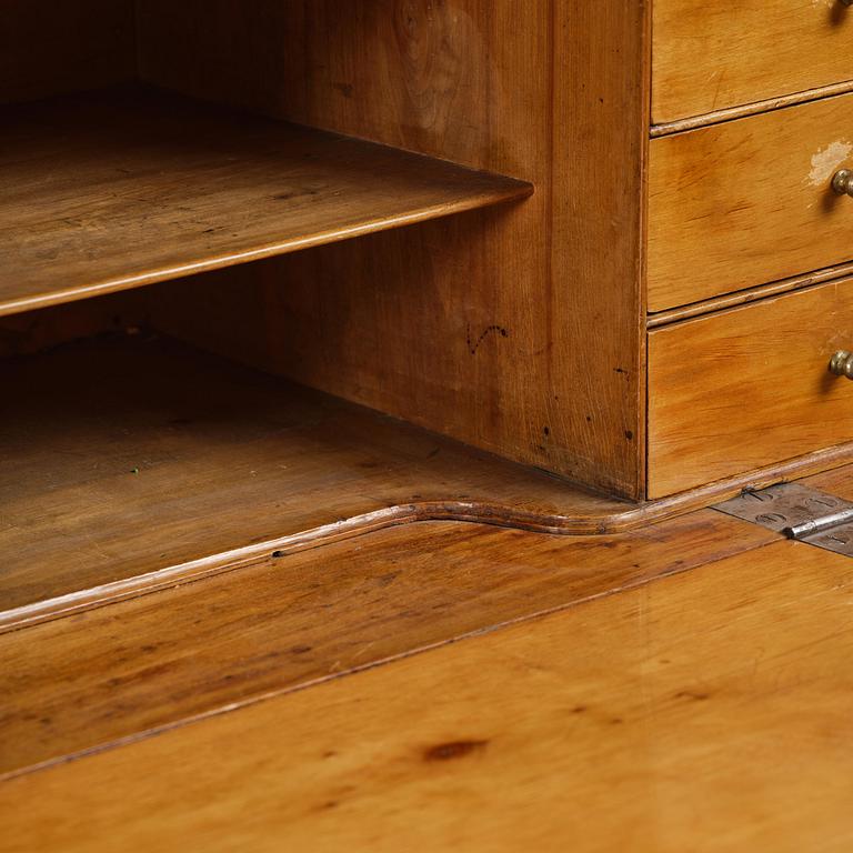 A Gustavian 18th century secretaire by Gottlieb Iwersson, master 1778, not signed.