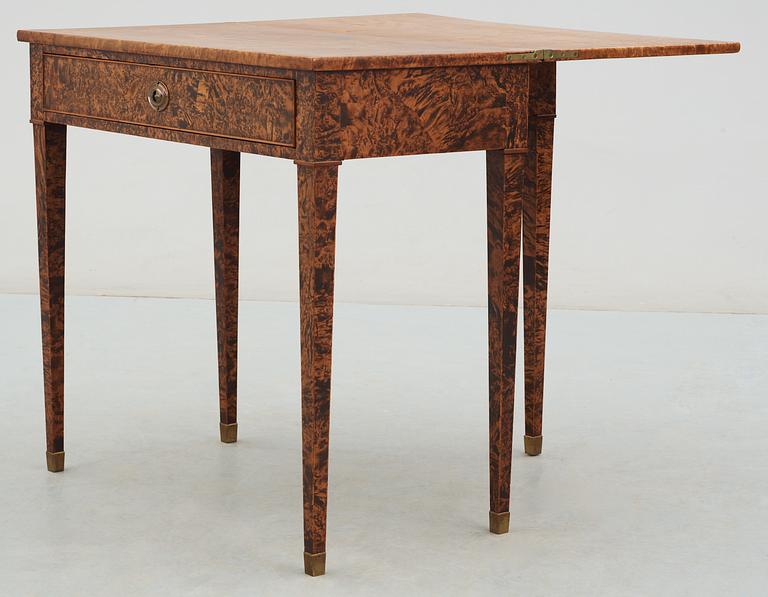 A Gustavian 18th century card table by J. Siölin.