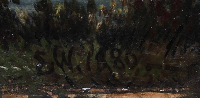 ERNFRIED WAHLQVIST, olja på duk, sign o dat 1880.