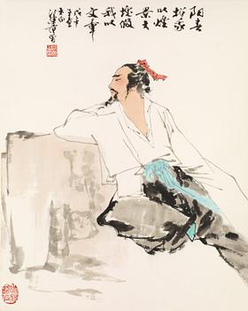 1647. Fan Zeng, A Chinese hanging scroll, signed.