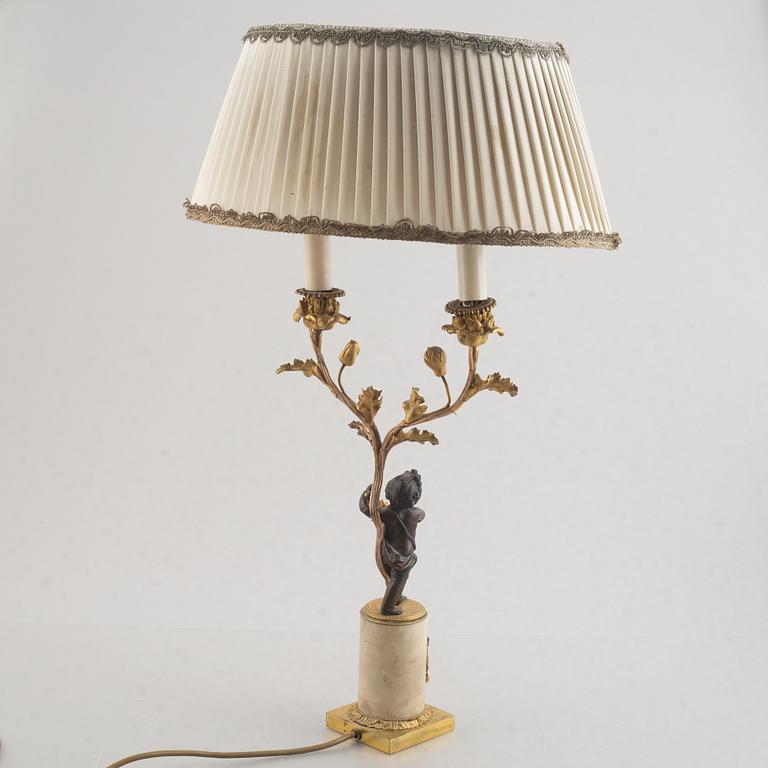 A Louis XVI style table lamp, France, circa 1900.