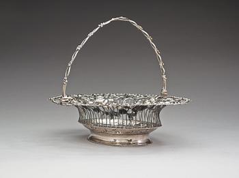An Irish 18th century silver basket, marks of John Laughlin jr., Dublin 1780's.