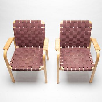 KARMSTOLAR, ett par, modell 45, Alvar Aalto, Artek. 1900-talets senare hälft.