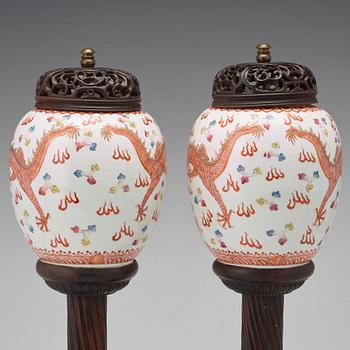 A pair of Chinese lanterns, early 20th Century.