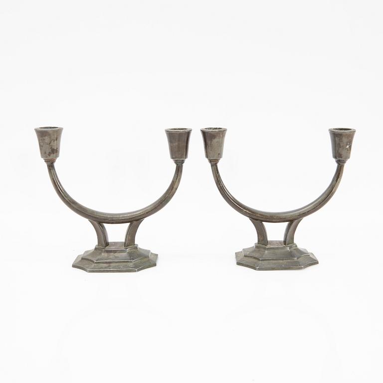 Just Andersen, Candle holders, 2 pcs, model 1372.