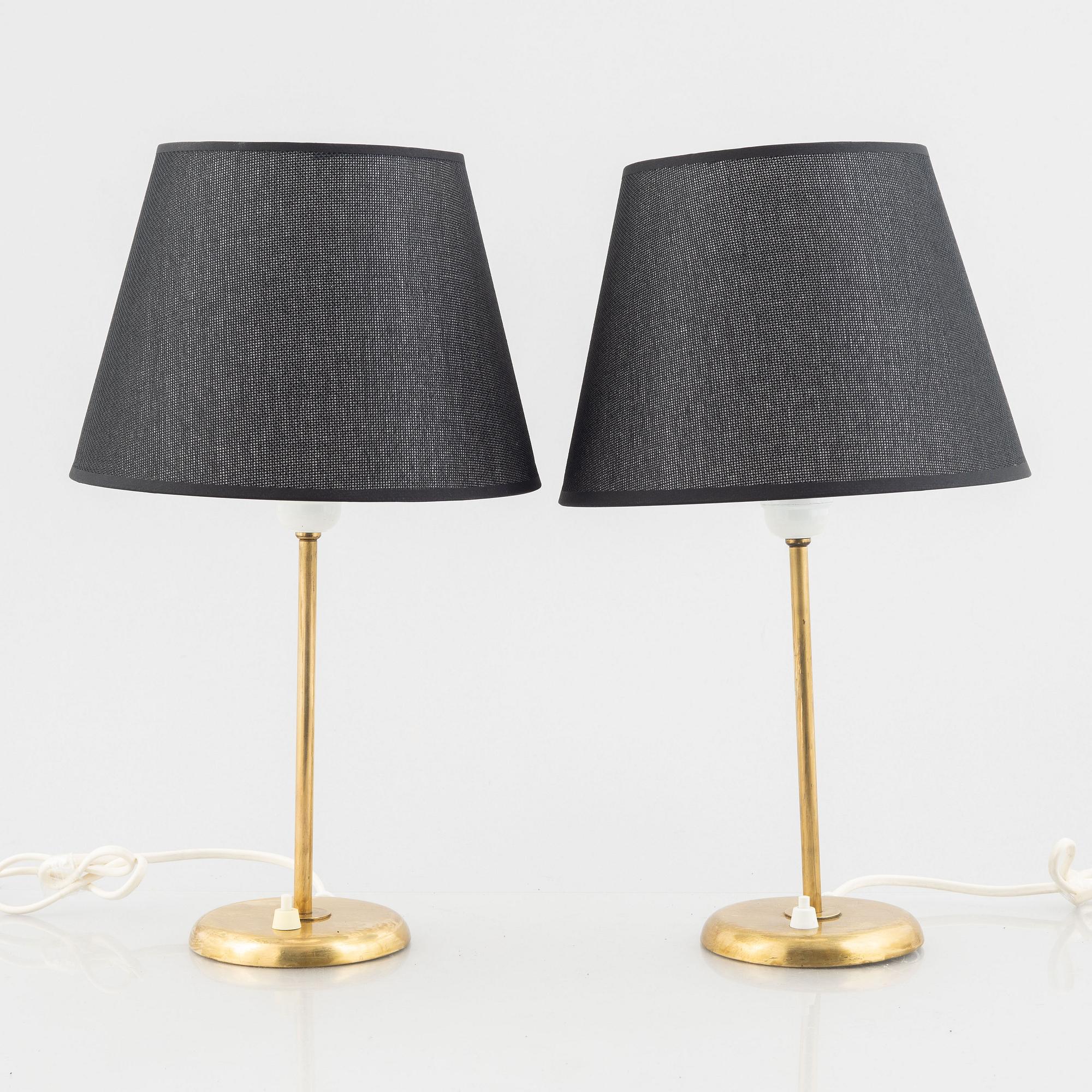 Harald Notini, a pair of table lamps model "15436", Arvid Böhlmarks Lampfabrik, Stockholm, 1950's.