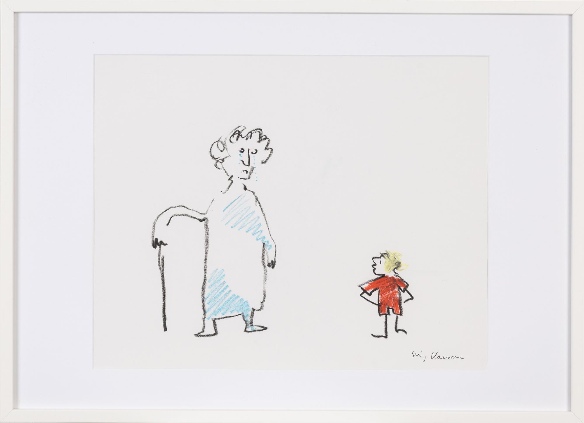 Stig Claesson, pastel on paper, signed.