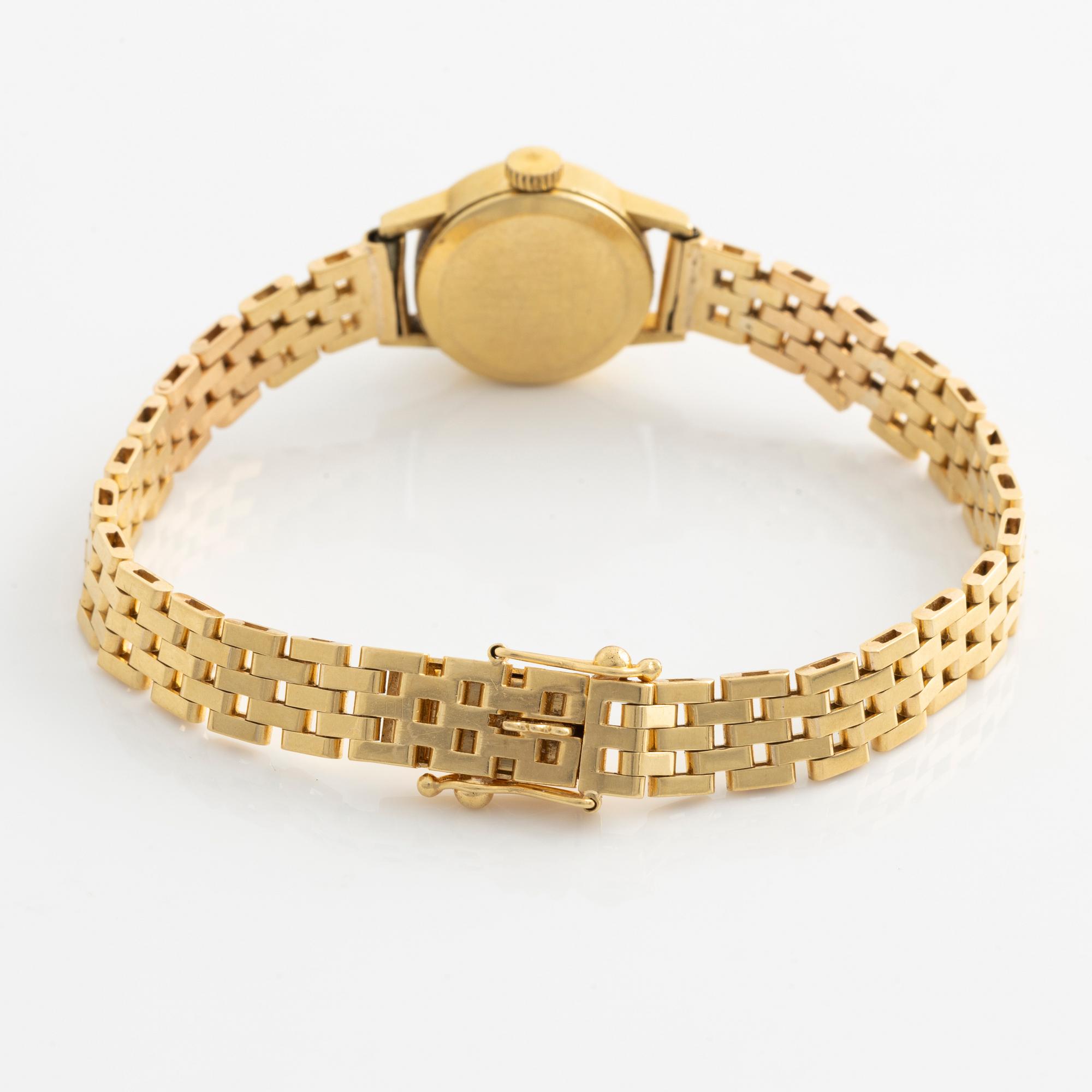 Enicar, armbandsur, 18K guld, 16,5 mm.