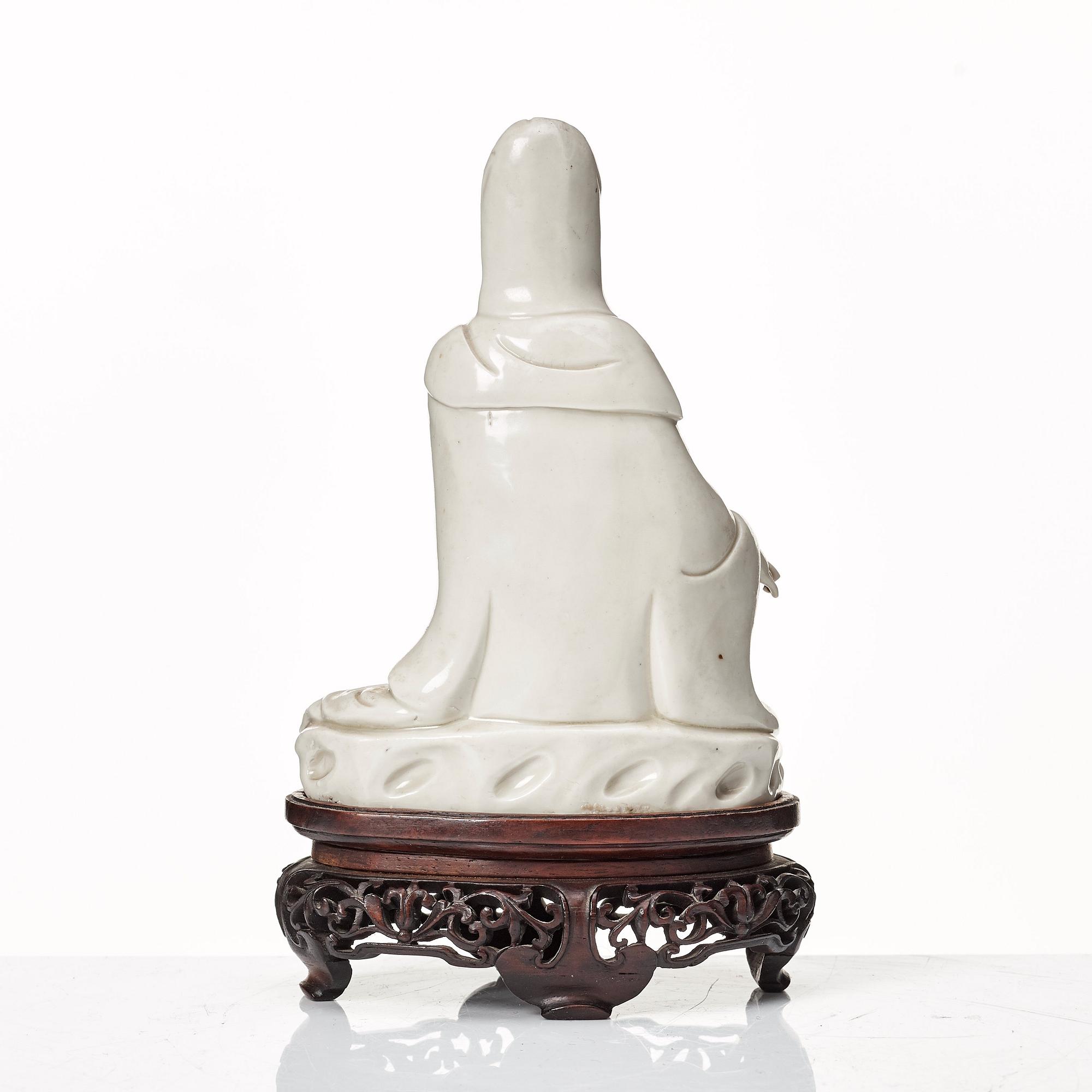 Guanyin, blanc de chine. Qingdynastin, 1700-tal.