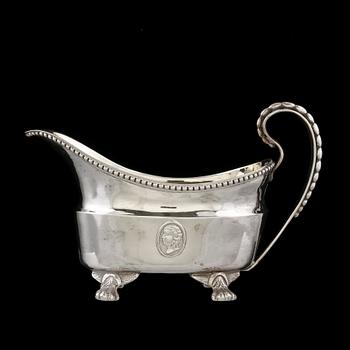 GRÄDDSNIPA, Petter Eneroth Stockholm 1793, silver, ca 232 g.