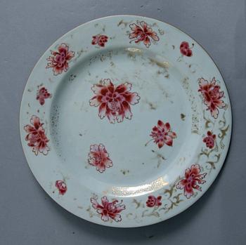 TALLRIKAR, 3+2, porslin. Kina 1700-tal.