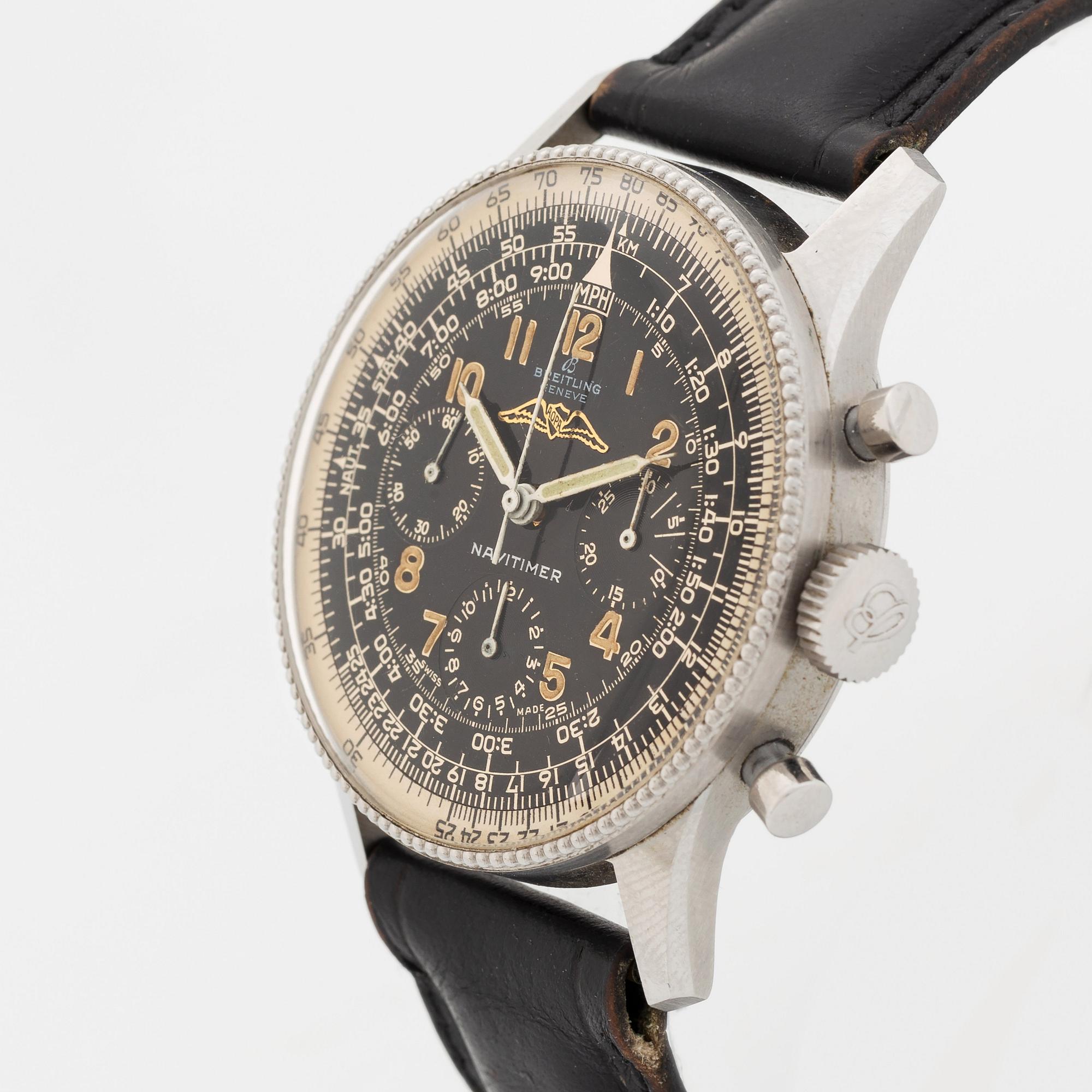 Breitling, Navitimer, kronograf, "AOPA, All Black Dial", ca 1956.