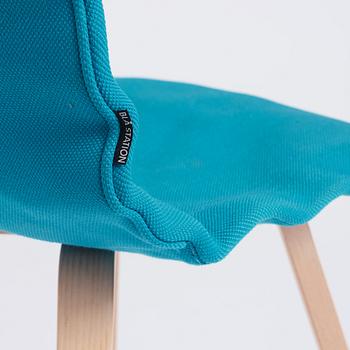 o4i Design Studio, (Jon Lindström & Henrik Kjellberg) a set of eight chairs, "Dent Wood", Blå Station, post 2014.