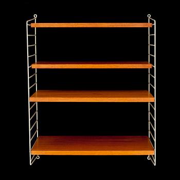 PARTI STRINGHYLLOR OCH GAVLAR, teak och mahogny, 13 delar, Nisse Strinning för String AB.