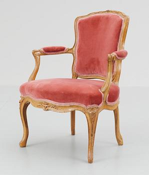 56. A 18th cent Rococo armchair.