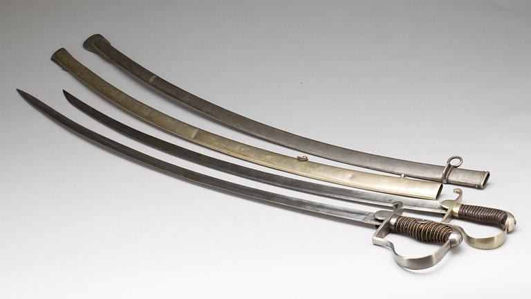 SABLAR, 2 st. Bl.a m/1831 för artilleri.
