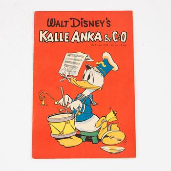 Serietidning, "Kalle Anka & Co" Nr 1, 1949.