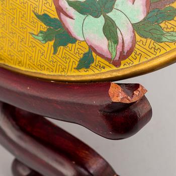 A large cloisonné charger, China, modern manufactory.