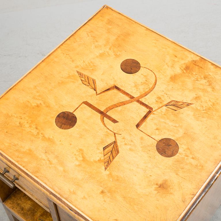 An Art Deco inlay smoking table, 1930's.