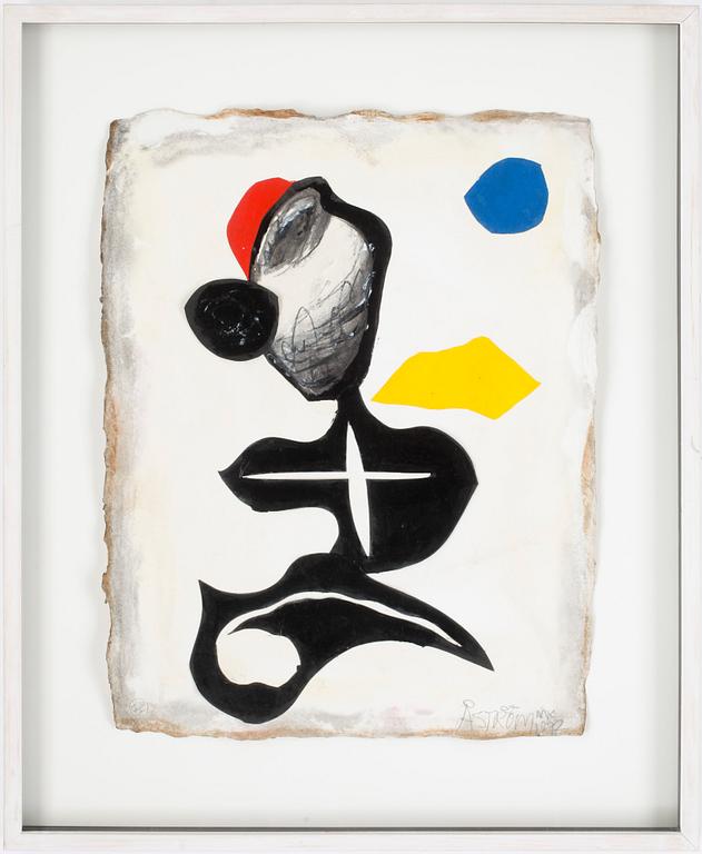 PETER ÅSTRÖM, blandteknik/collage, sign o dat, New York, 1992.