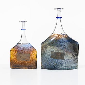 Bertil Vallien, four 'Satellite' vases, Kosta Boda, Sweden.